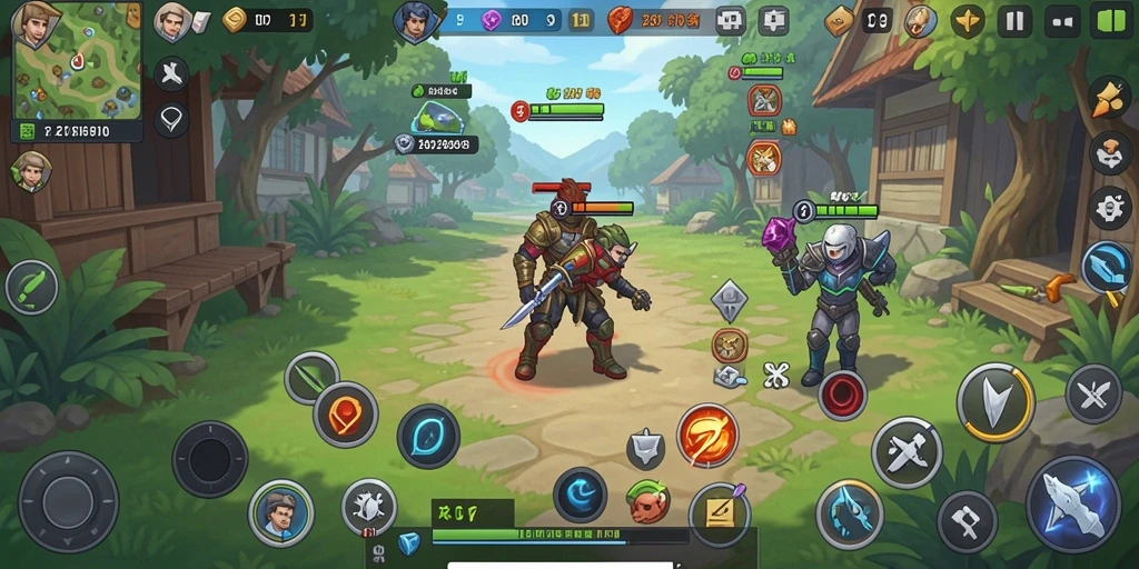 Screenshot 3: Karakter-karakter unik dalam game.